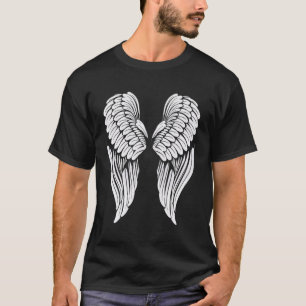 Back White Angel Vingar T Shirt