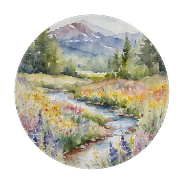 Bäck Wildblombergen Waterscape Watercolor (Framsidan)