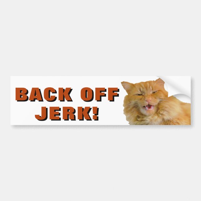 Backa Av Jerk Cat Meme Bildekal (Framsidan)