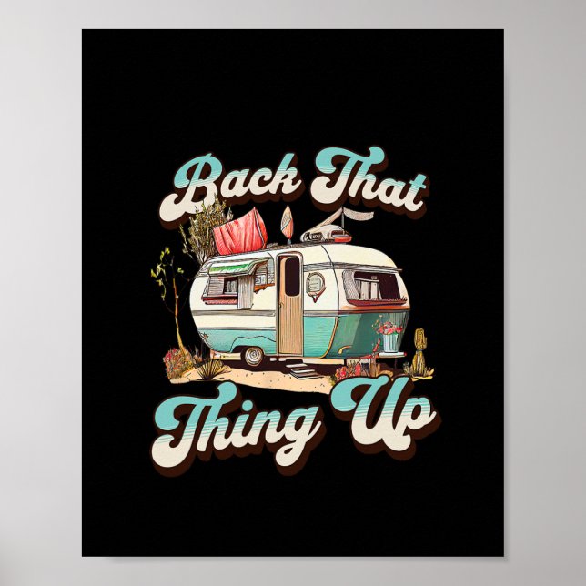 Backa Den Saken - Rolig Camper Trailer Semester Poster (Framsidan)