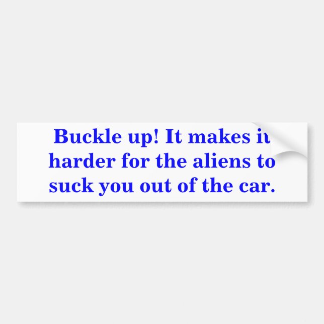 Backa! Det gör det svårare för utomjordingarna ... Bildekal (Framsidan)