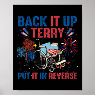 Backa Det Terry Sätt Det I Backen Firework Flagga Poster