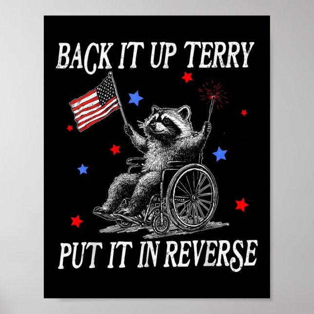 Backa Det Terry Sätt Det I Backläge Rolig Tvättbjö Poster (Framsidan)
