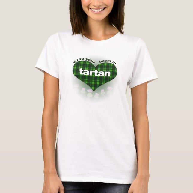 Backa ditt hjärta i tartan! tee shirt (Framsida)