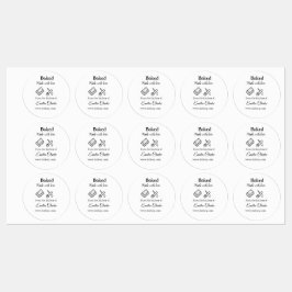 Backa med kärlek-bageribranschen, lägg till namn s klistermärke