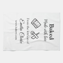 Backa med kärlek-bageribranschen, lägg till namn s kökshandduk