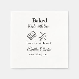 Backa med kärlek-bageribranschen, lägg till namn s pappersservett