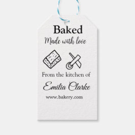 Backa med kärlek-bageribranschen, lägg till namn s presentetikett