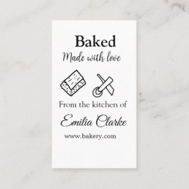 Backa med kärlek-bageribranschen, lägg till namn s visitkort