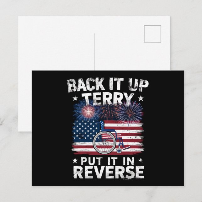 Backa Terry Sätt Den I Backning Eldshow Roligt Vykort (Fram/baksida)