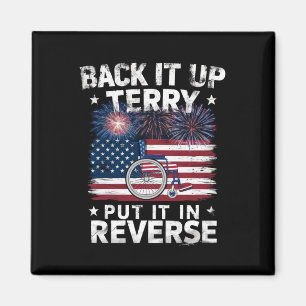 Backa Terry Sätt I Backläge Fyrverkerier Roligt Magnet