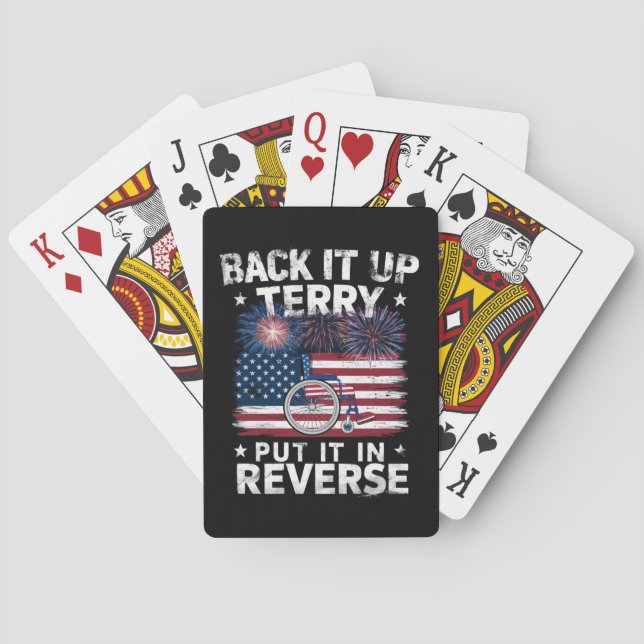 Backa Terry Sätt I Backläge Smällkarameller Roligt Casinokort (Baksidan)