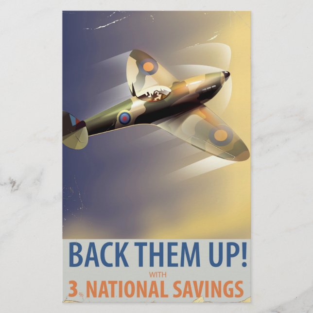 Backa upp dem! WW2-poster Brevpapper (Framsida)