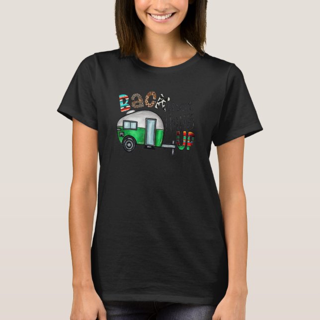 Backa Upp Den Saken Glad Campare Västra Leopard Ca T Shirt (Framsida)