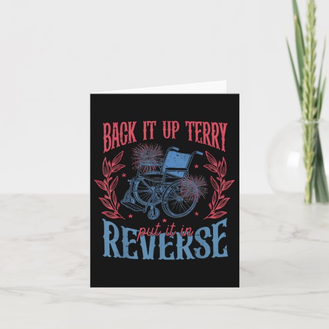 Backa upp Terry, lägg i backen 4 juli  Kort (Framsida)