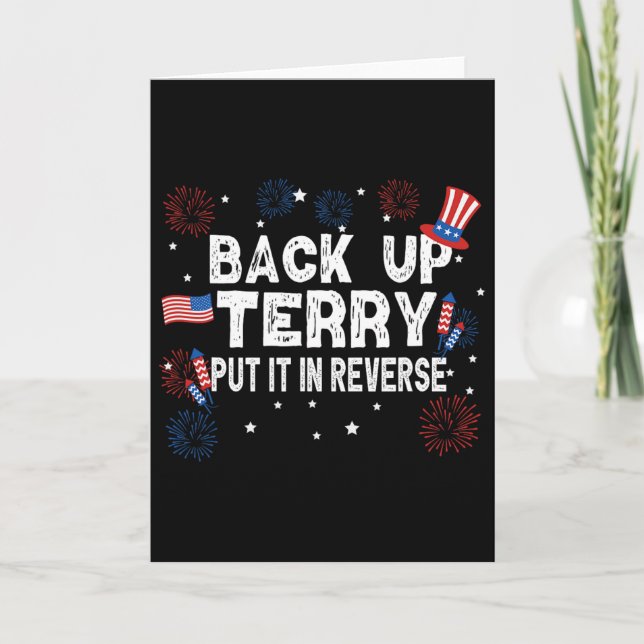 Backa Upp Terry Tröja Sätt Den I Backläge Rolig 4: Kort (Framsida)