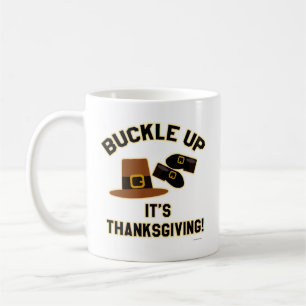 Backa upp Thanksgivingen Pilgrim Motto Kaffemugg