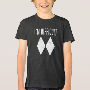 Backåsning Skidåkning Dubbel Diamant Gag T Shirt