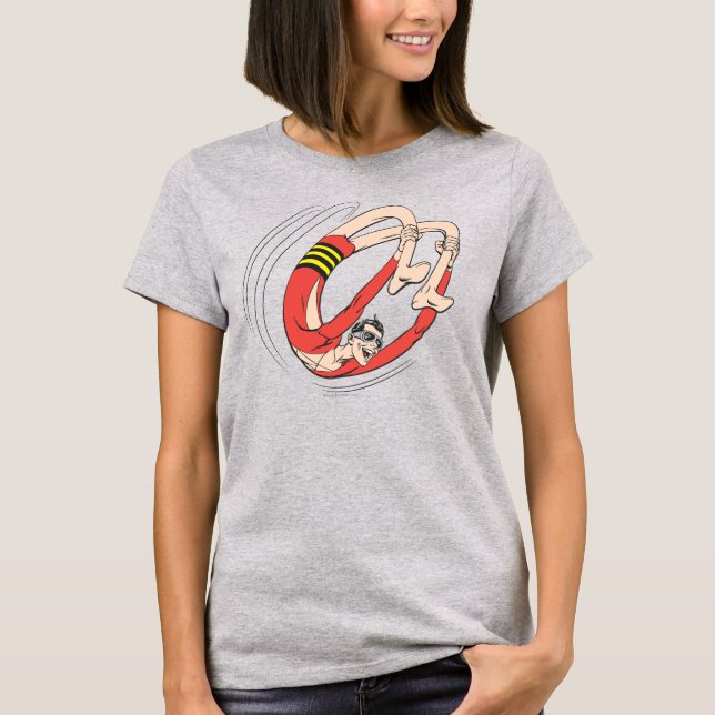 Backbend Wheel för plastiska män T-shirt (Framsida)