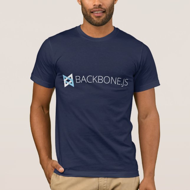 Backbone.js-T-tröja (marin) Tee (Framsida)