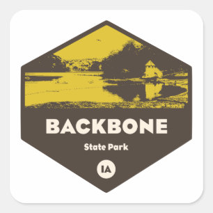Backbone State Park Iowa Fyrkantigt Klistermärke