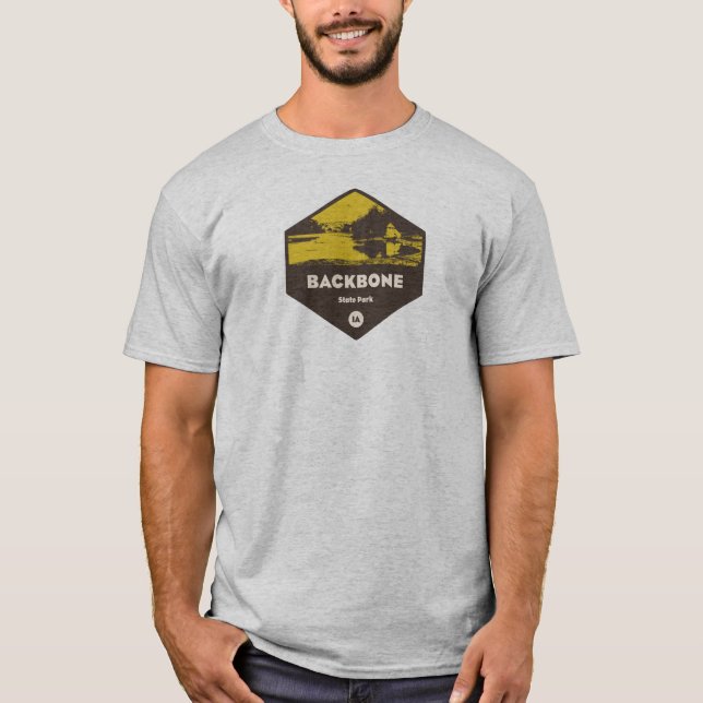 Backbone State Park Iowa T Shirt (Framsida)