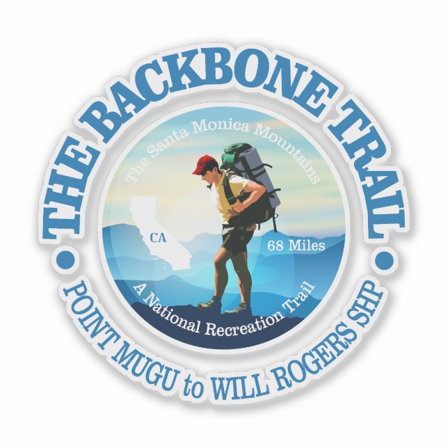 Backbone Trail (C) Klistermärken (Framsida)