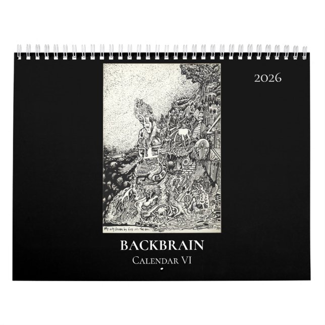 Backbrain Calendar VI, 2026, Double Page Kalender (Omslag)