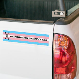 Backcountry är Gay (trans-pride) Bildekal