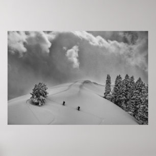 Backcountry Ski Klimati färskt pulver Poster