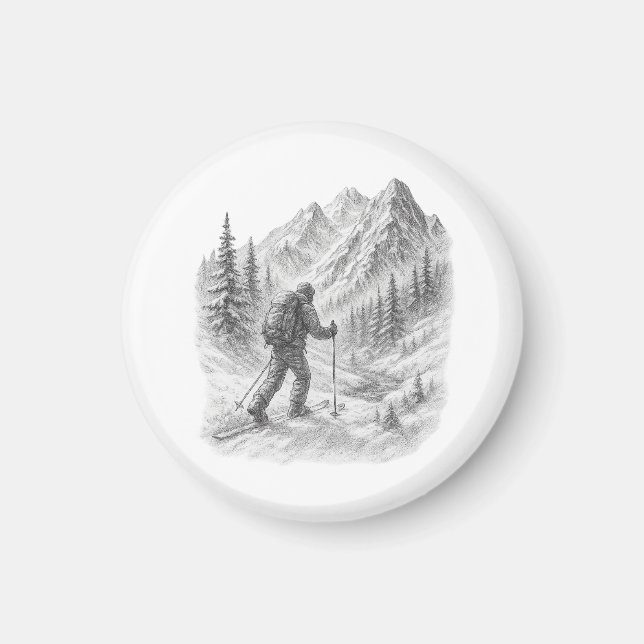 Backcountry skidtur magnet  (Framsidan)
