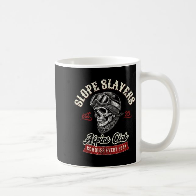Backe banbrytare fristilsåkning skidåkare vinter kaffemugg (Höger)