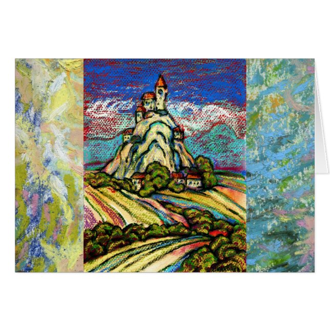 Backe Castle Fantasy Hälsningskort (Framsidan Horizontal)