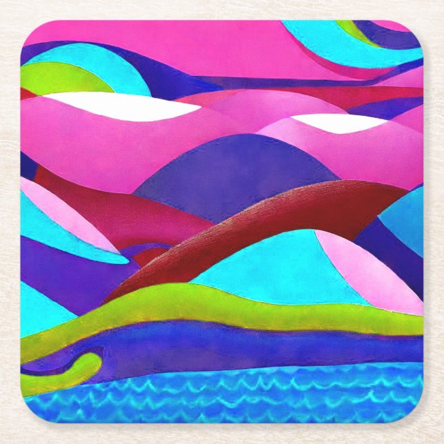 Backe för färgämnen underlägg papper kvadrat (Framsidan)