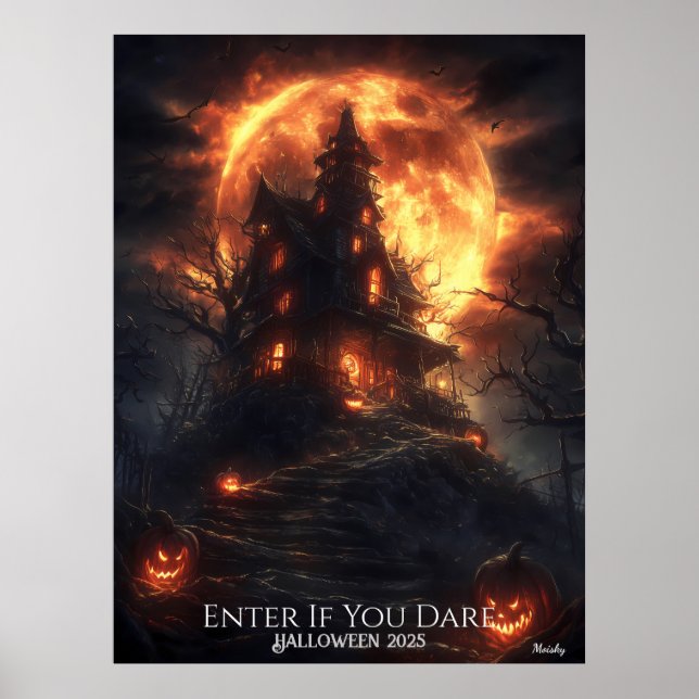 Backe i den åtalade Måne Halloween Poster (Framsidan)