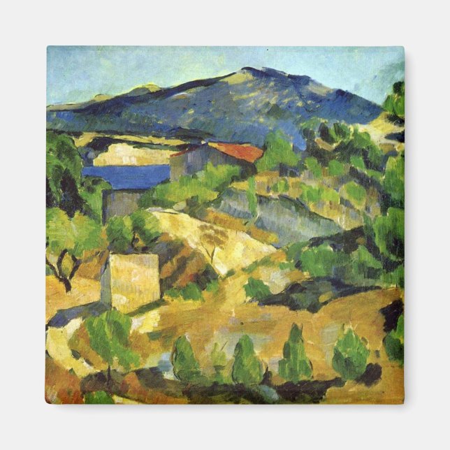 Backe i Fransken Provence - Paul Cezanne - c187 Magnet (Framsidan)