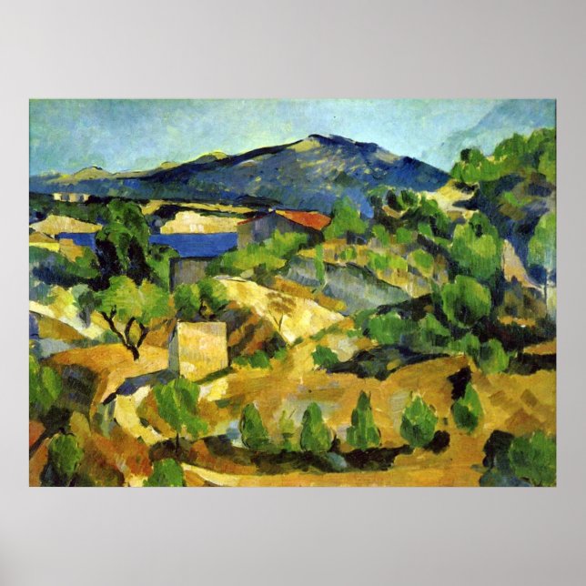 Backe i Fransken Provence - Paul Cezanne Poster (Framsidan)