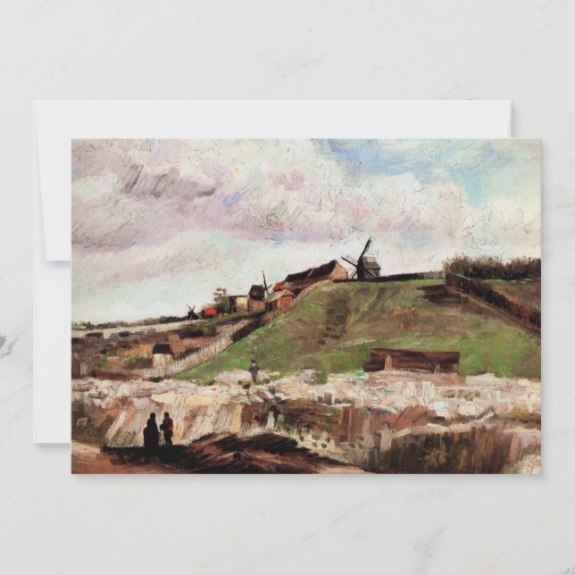 Backe i Montmartre med Quarry av Vincent van Gogh (Framsida)