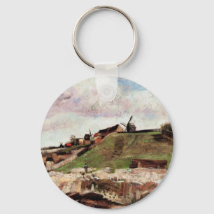 Backe i Montmartre med Quarry av Vincent van Gogh Nyckelring