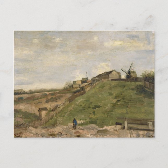 Backe i Montmartre med Stone Quarry av Van Gogh Vykort (Framsida)