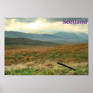 Backe i Perthshire, Skottland Poster