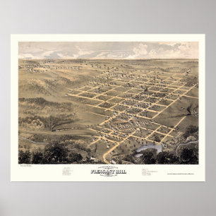 Backe, MO Panoramic Karta - 1869 Poster