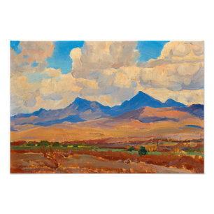 Backe nära Tumacacori Uppdrag, Arizona av Dixon Fototryck