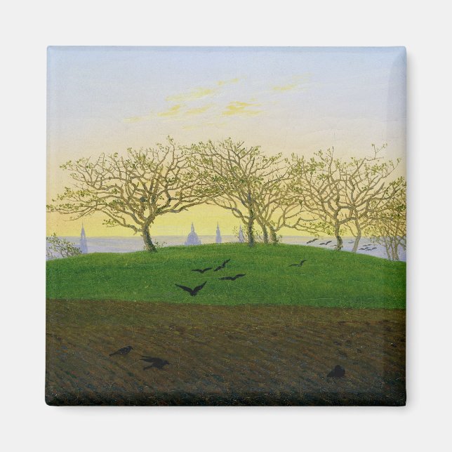 Backe och Fält nära Dresden Magnet (Framsidan)