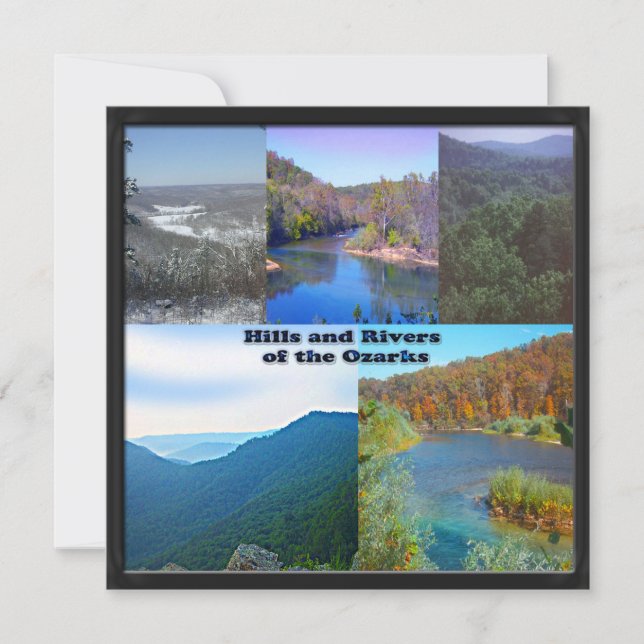 Backe och floderna Ozarks Inbjudningar (Framsida)
