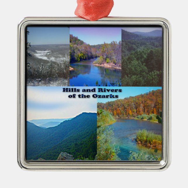 Backe och floderna Ozarks Julgransprydnad Metall (Framsidan)