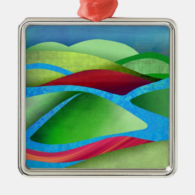 Backe på is julgransprydnad metall (Framsidan)