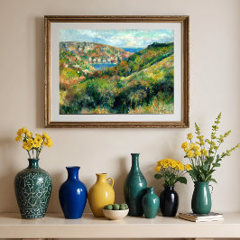 Backe runt Moulin Huet-bukten, Renoir Poster