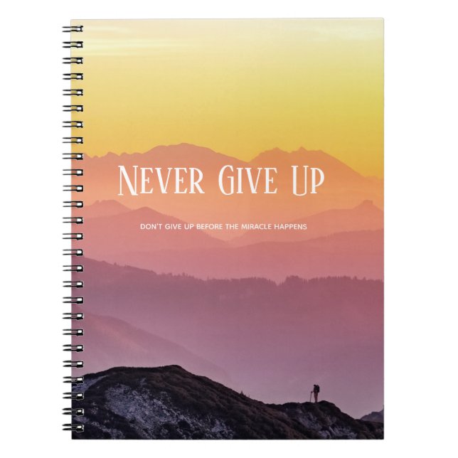 Backe Scenery Rainbow färg Motivation Citat Anteckningsbok (Framsidan)