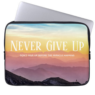 Backe Scenery Rainbow färg Motivation Citat Laptop Fodral